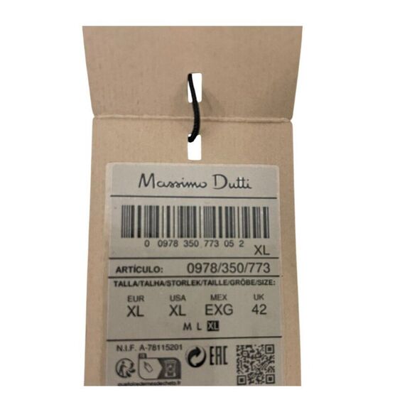 Massimo Dutti Mens Cardigan Sweater XL Beige Cotton Full Zip 0978/350 NWT - Picture 6 of 13